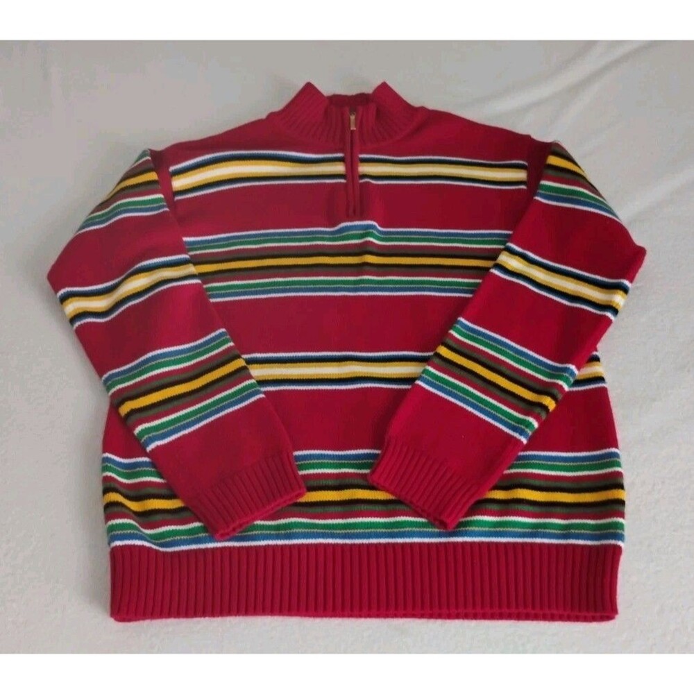 Vtg Lauren Ralph Lauren Pullover Sweater Women’s Preppy Stripe Coastal S EUC